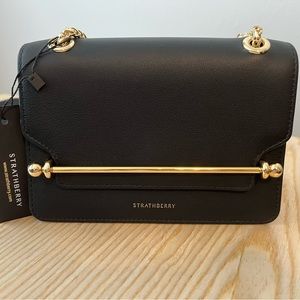 Strathberry East West Mini Bag in Black